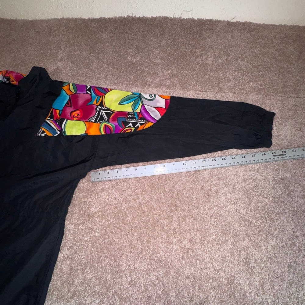 Gilda Marx Vintage 80's or 90's Black & Vibrant Multicolor Size Medium - Picture 6 of 12